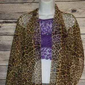 Leopard Brown Kimono